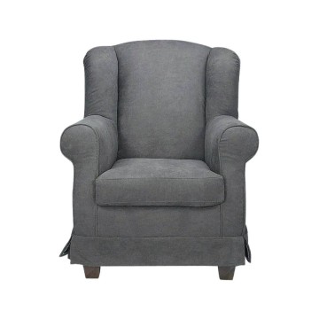 Fauteuil Ebro tissu gris moine 15