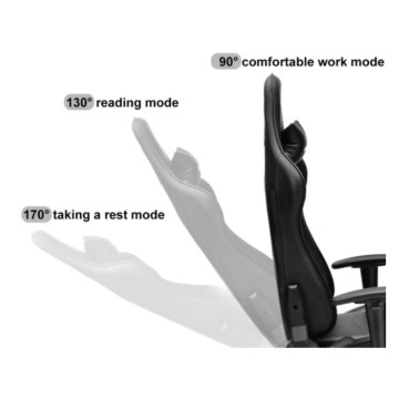 Fauteuil de jeu Sputnik, structure en acier noir