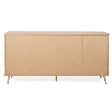 Epik 52 buffet en chêne gris anthracite 3 portes 2 tiroirs 180x40x88,3