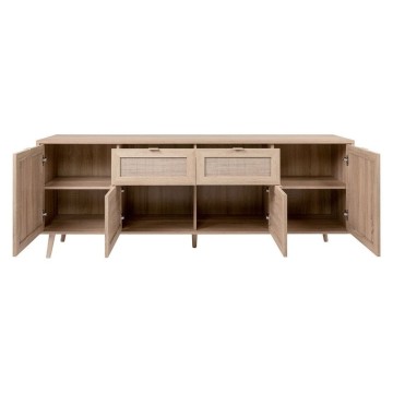 Buffet Bali 51B 4 portes et deux tiroirs effet osier