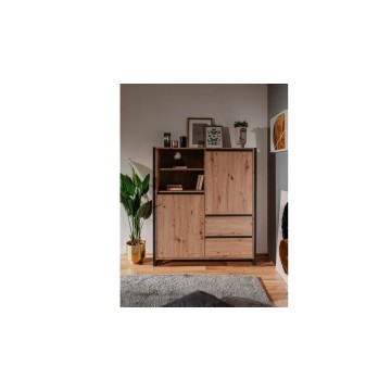 Buffet haut Denver 51 L120XP40XH140 chêne anthracite