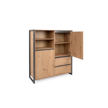 Buffet haut Denver 51 L120XP40XH140 chêne anthracite
