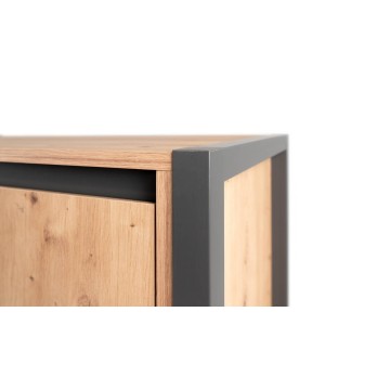 Buffet haut Denver 51 L120XP40XH140 chêne anthracite