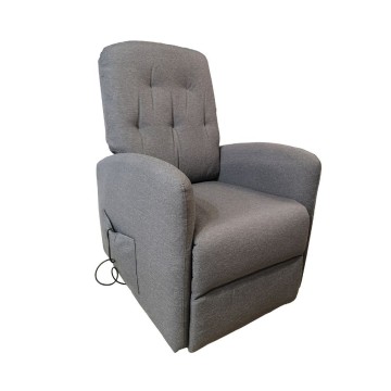 Fauteuil Katia en tissu gris 1 moteur