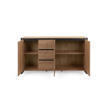 Buffet Denver 3 160x40x88H chêne anthracite