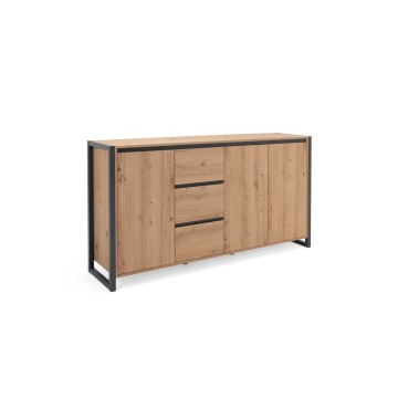 Buffet Denver 3 160x40x88H chêne anthracite
