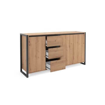 Buffet Denver 3 160x40x88H chêne anthracite