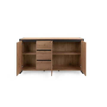 Buffet Denver 3 160x40x88H chêne anthracite