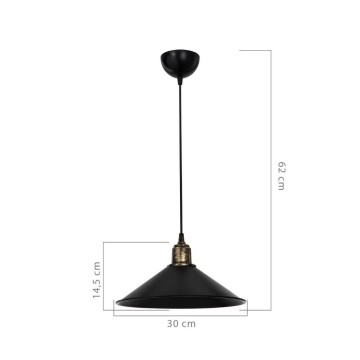 Lampe suspendue Maya noire MDL4156