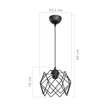 Lampe suspendue Koza MDL3852 cage noire