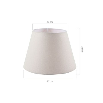 Abat-jour trépied MDL2632 tissu conique blanc