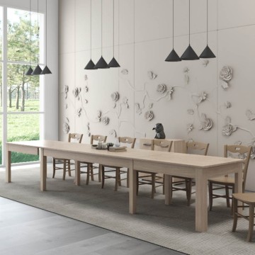 Table Super4 160x90 extensible à 320 cm orme