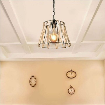 Evren ASZ0881 lampe suspendue en métal noir et corde