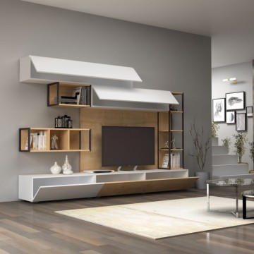 Tronador 260 cm. blanc sorrento oak wall unit