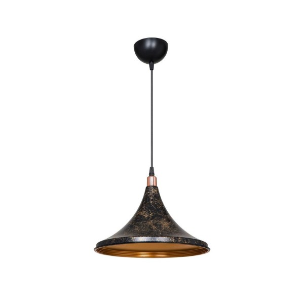 Lampe suspendue en métal Kalyon noir et or ASZ1650 Lampe suspendue en métal Kalyon noir et or ASZ1650