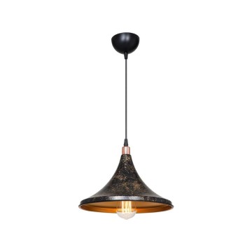 Lampe suspendue en métal Kalyon noir et or ASZ1650