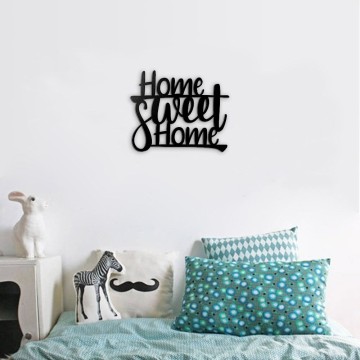 Lettrage décoratif home sweet home noir 40x33 cm MT192410