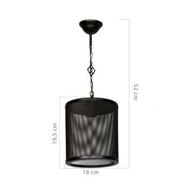 Nadra MDL3857 lampe suspendue en métal treillis noir
