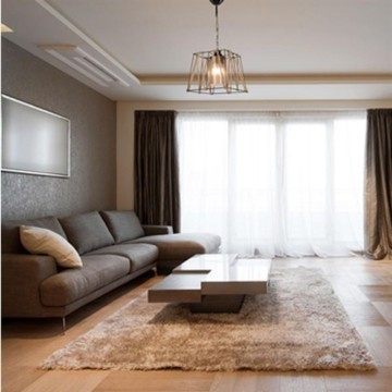 Likya ASZ0990 lampe suspendue en métal noir et corde