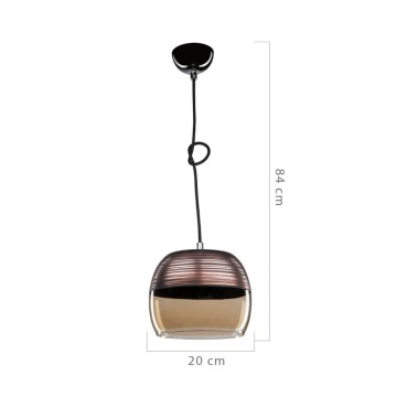 Lampe suspendue Punto ASZ0856 diffuseur en verre inversé