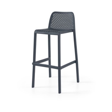 Tabouret Oxy 99 H en polypropylène anthracite