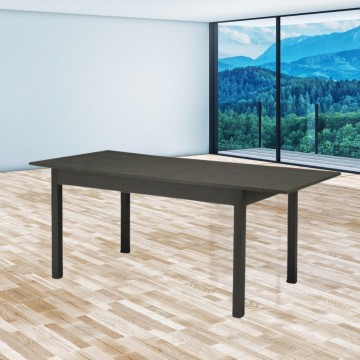 Table à rallonge Florence chêne graphite 140x80