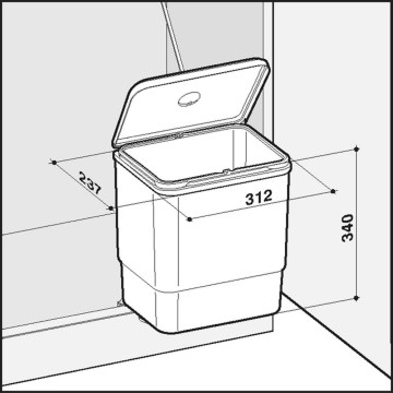Sésame poubelle extractible à ouverture automatique