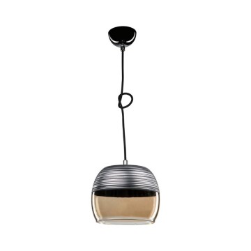 Suspension Punto ASZ0857 diffuseur en verre inversé noir