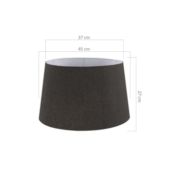 Abat-jour Tripod MDL2660 tissu gris fumée