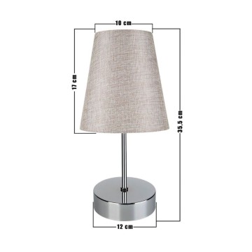 Lampe à poser Estelya AZ1068 chrome beige