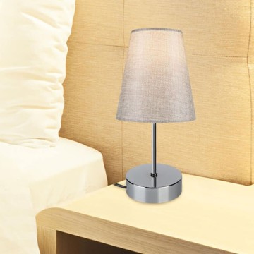 Lampe à poser Estelya AZ1068 chrome beige