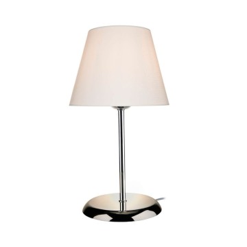 Elva ASZ1047 lampe à poser en métal et abat-jour en tissu