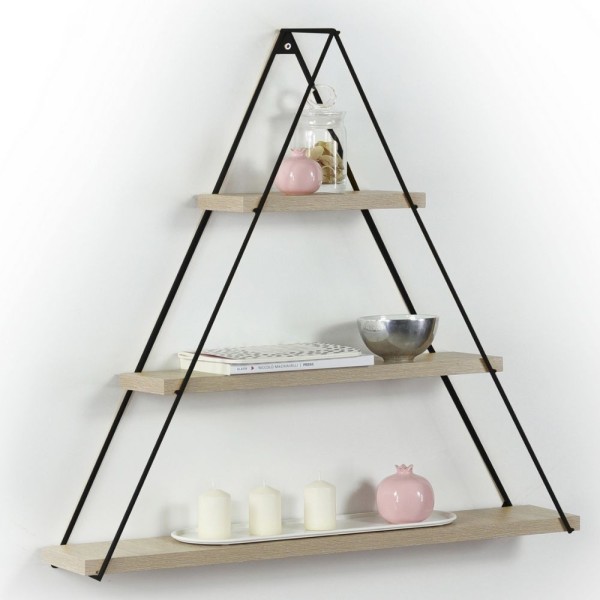Moset étagère triangulaire 3 étagères chêne MT1910051 Moset étagère triangulaire 3 étagères chêne MT1910051