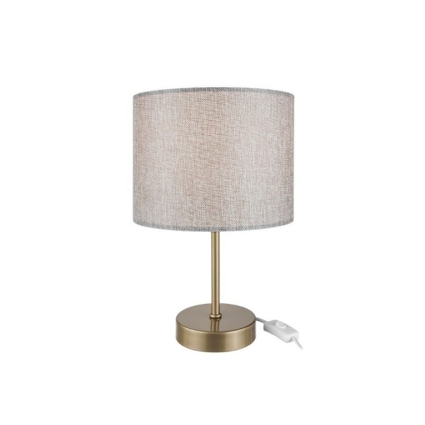 Flora ASZ1496 lampe à poser avec abat-jour cylindrique en tissu sable Flora ASZ1496 lampe à poser avec abat-jour cylindrique en tissu sable