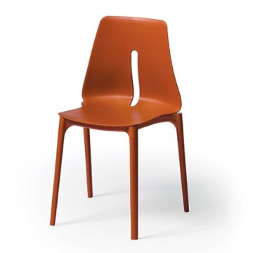 Chaise oblongue en polypropylène rouge brique