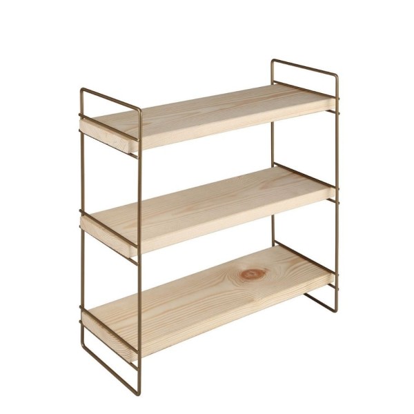 Etagère Hobby 3 étagères 40x13x40 bronze ASZ1572 Etagère Hobby 3 étagères 40x13x40 bronze ASZ1572