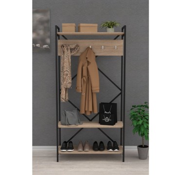 Armoire d'entrée Navis sonoma en chêne avec porte-manteau et étagère