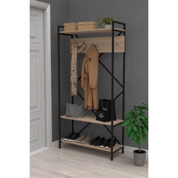 Armoire d'entrée Navis sonoma en chêne avec porte-manteau et étagère
