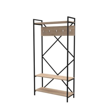 Armoire d'entrée Navis sonoma en chêne avec porte-manteau et étagère