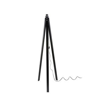 Lampadaire déco MDL3010 tripode bois noir