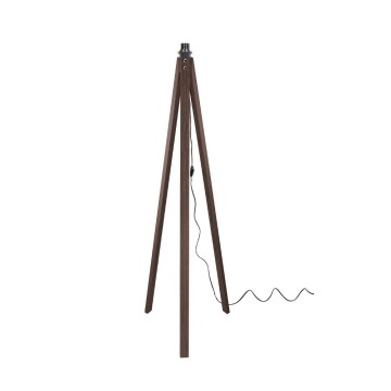 Lampadaire déco MDL3008 tripode bois noyer foncé