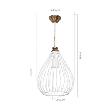 Lampe suspendue Umay ASZ1314 métal blanc
