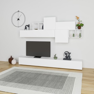 Mur de rangement Tromen 260 cm blanc MTV234476